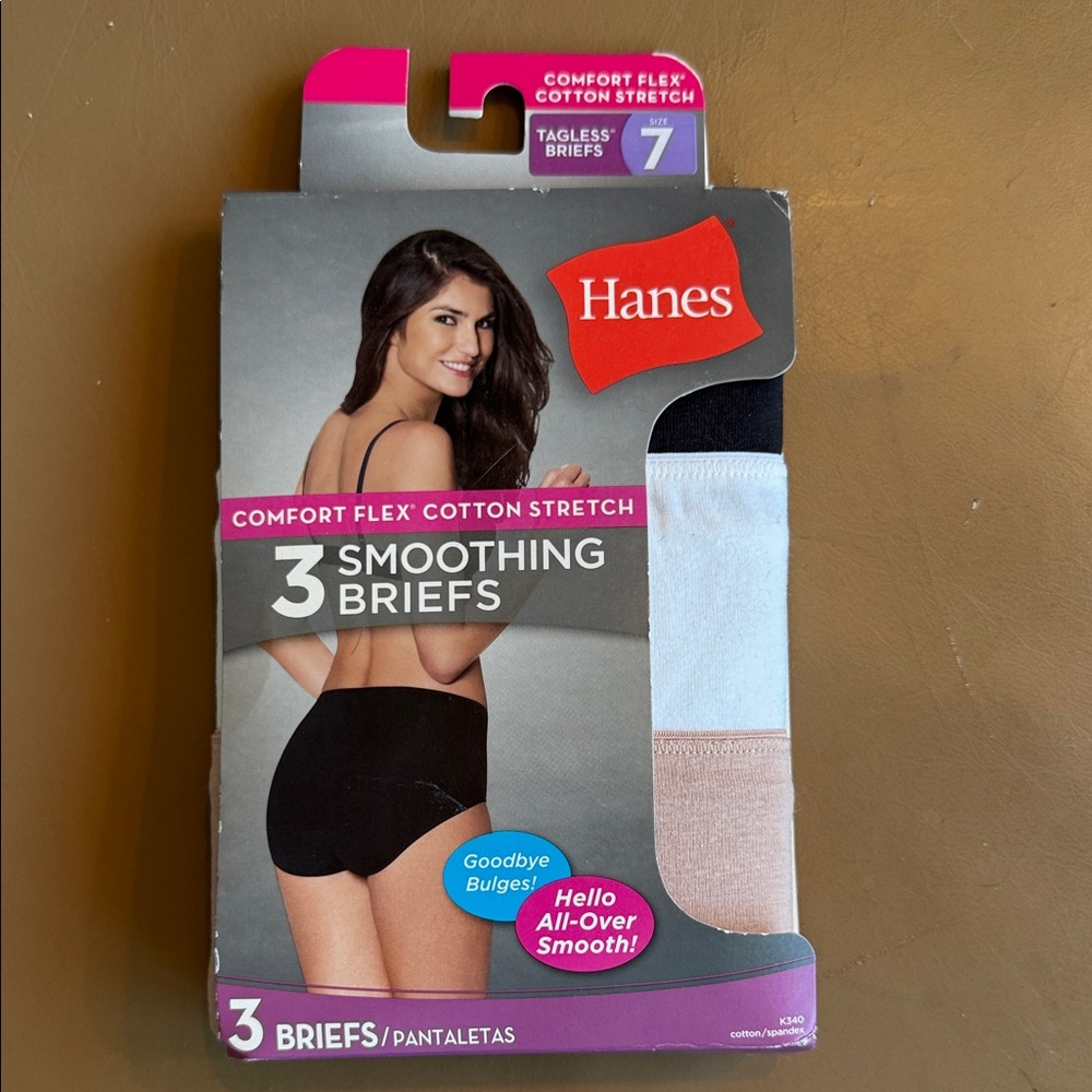 Hanes Comfort Flex Smoothing Briefs - Black, White, Beige